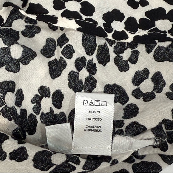 Loft Women's Black and White Long Sleeve LS Small S Petite SP Blouse Shirt Top - Picture 5 of 5